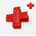 Red Cross Shape Magnetic Memo Clip Holder